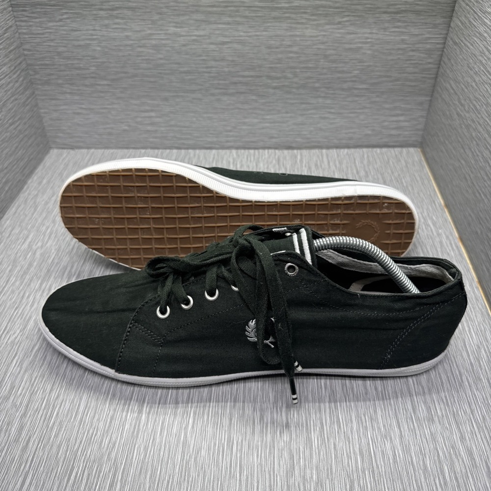 Fred Perry Men's Green Canvas Low Top Sneakers Size 14 Casual Lace Up Shoes